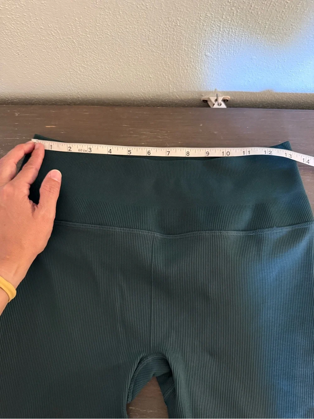 Alo Yoga Seamless High Waist Ribbed Athletic Leggings XS Midnight Green Women